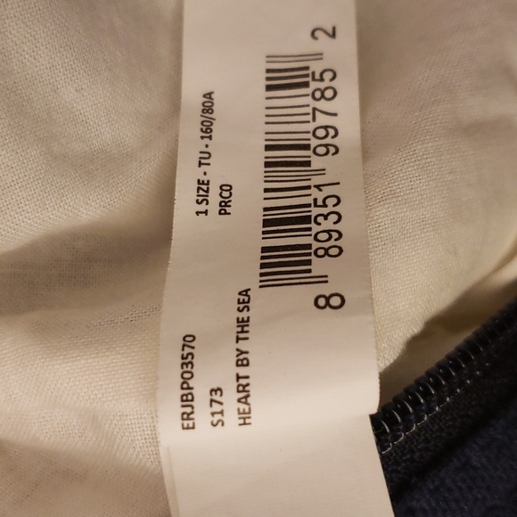 ROXY "Heart By The Sea" Large Tote Bag Beach Weekender Knit Canvas Boho Aztec - Picture 10 of 16